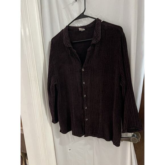 CP Shades Tops - CP Shades Linen Blend Button Down Shirt/Shacket - M